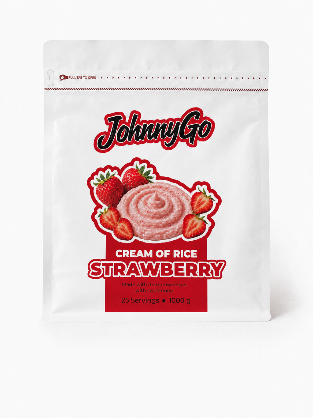 Strawberry cream of rice